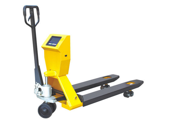 Kalite  Warehousing Mobile Pallet Truck With Scale High Strength Frame 1150mm​ Fork Length Fabrika